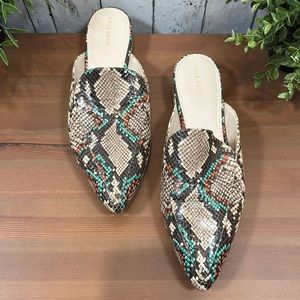 Cole Haan Women's Piper Snake Mule Loafer Flat